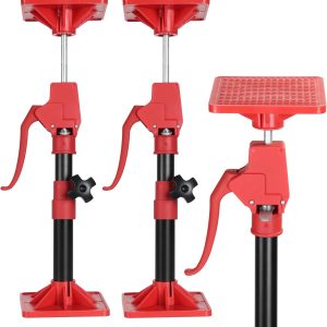 Cabinet Installation Support Rods — Height adjustable from 11.8" to 23.5" — A "third hand" support system designed specifically to assist in the installation of wall-mounted cabinets (upper cabinets) — Single-rod load capacity: 78 lbs (approx. 35 kg) — 2-Piece Pack