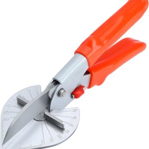 Multi-Angle Miter Shears - Adjustable 45° to 135° Cutting Angle with Safety Lock; Hand Tool for Cutting Wood Trim, Plastics, and PVC Miter Shears