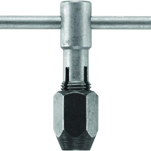 T-Handle Tap Wrench — Features self-centering, adjustable jaws made of hardened carbon steel to ensure precision when hand-tapping threads — Includes 1 wrench