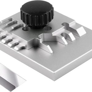 Photo-Etch Bending Tool for Models – Metal photo-etch bending tool featuring a 360° adjustable plate; a DIY hobby accessory designed for precise Z-bends and U-bends.
